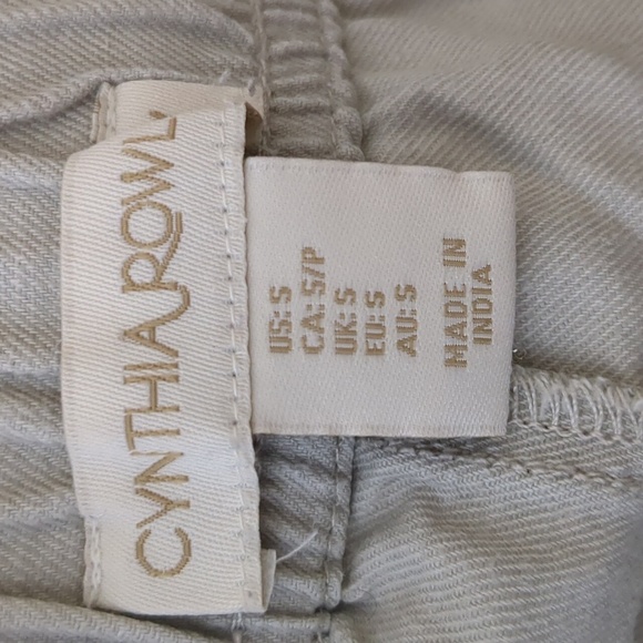 Small Linen Blend Cynthia Rowley Short Pull-On Stretchy Waist Drawstring - Picture 13 of 14